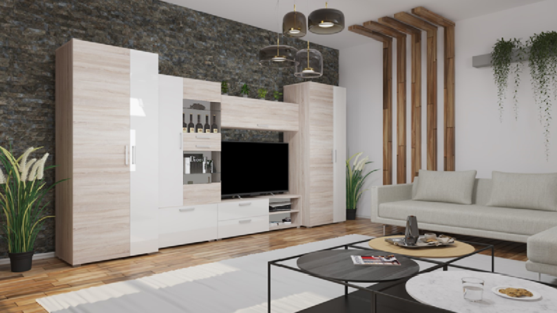 Corpus Capri MF-17 összeállítás 380 cm 130 cm-es Tv-s hátlappal