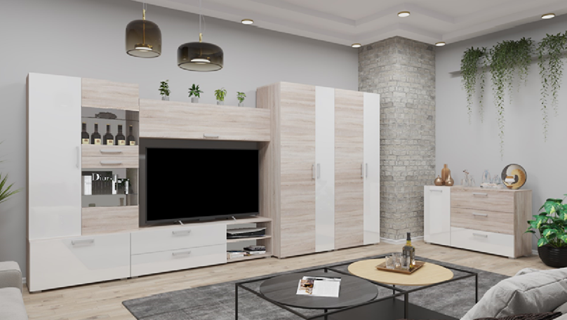 Corpus Capri MF-20 összeállítás 400 cm 150 cm-es Tv-s hátlappal