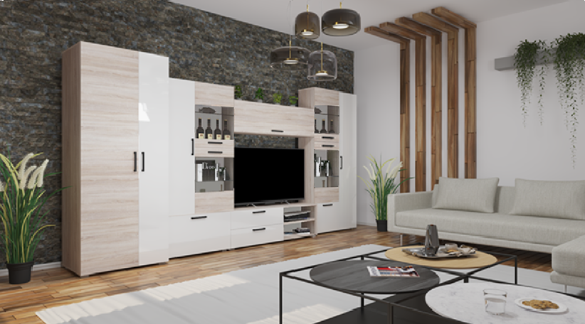 Corpus Capri MF-22 összeállítás 410 cm 150 cm-es Tv-s hátlappal