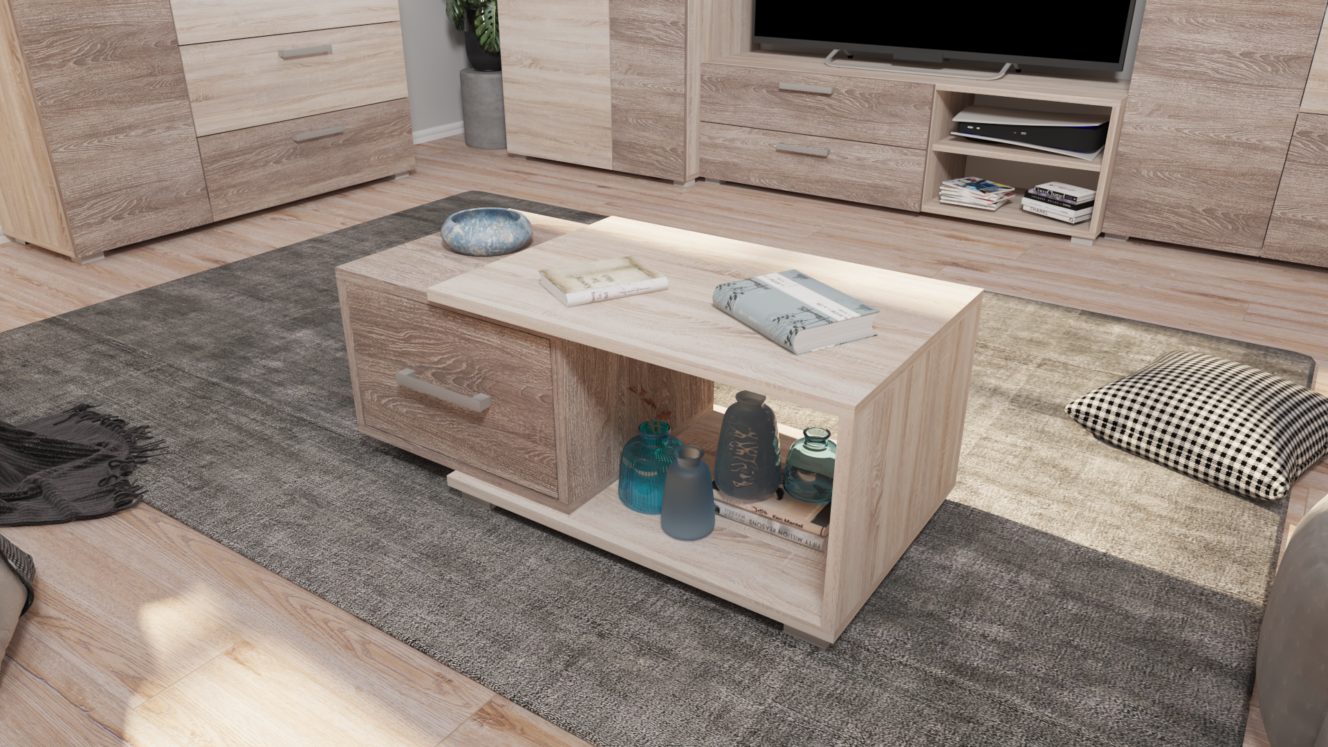 CORPUS Caprima C2F Dohányzó Asztal Sonoma-Trüffel