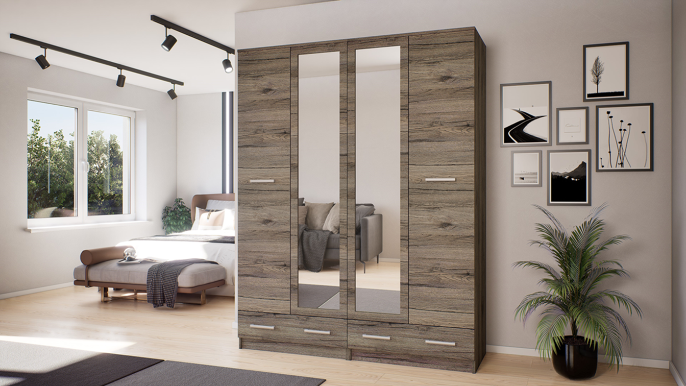 Corpus Malibu-2 Gardrób 160 cm Sanremo-Sanremo