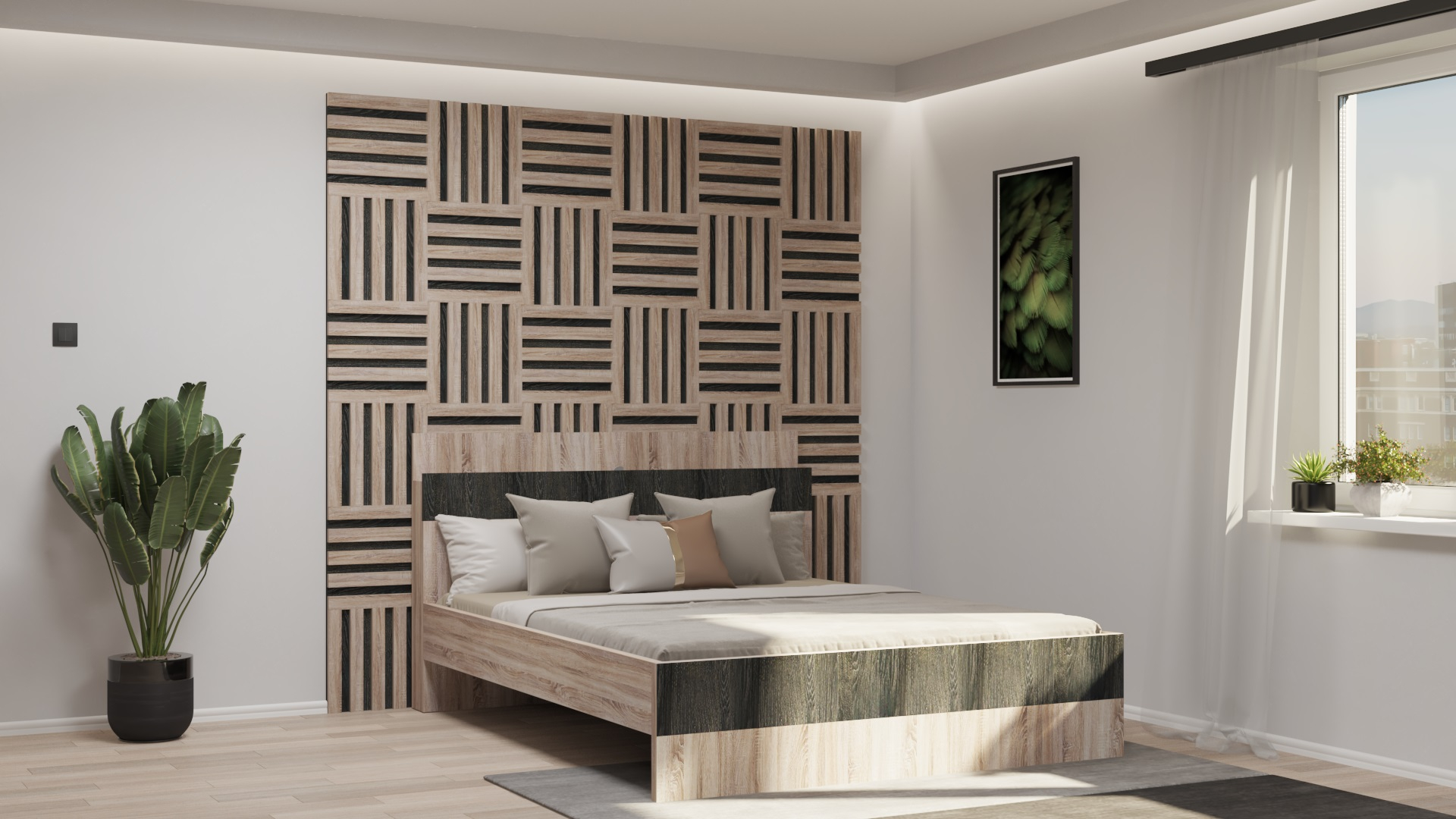 Corpus Tritón Falpanel 39 x 39 cm Lap: Sonoma Léc: Trüffel