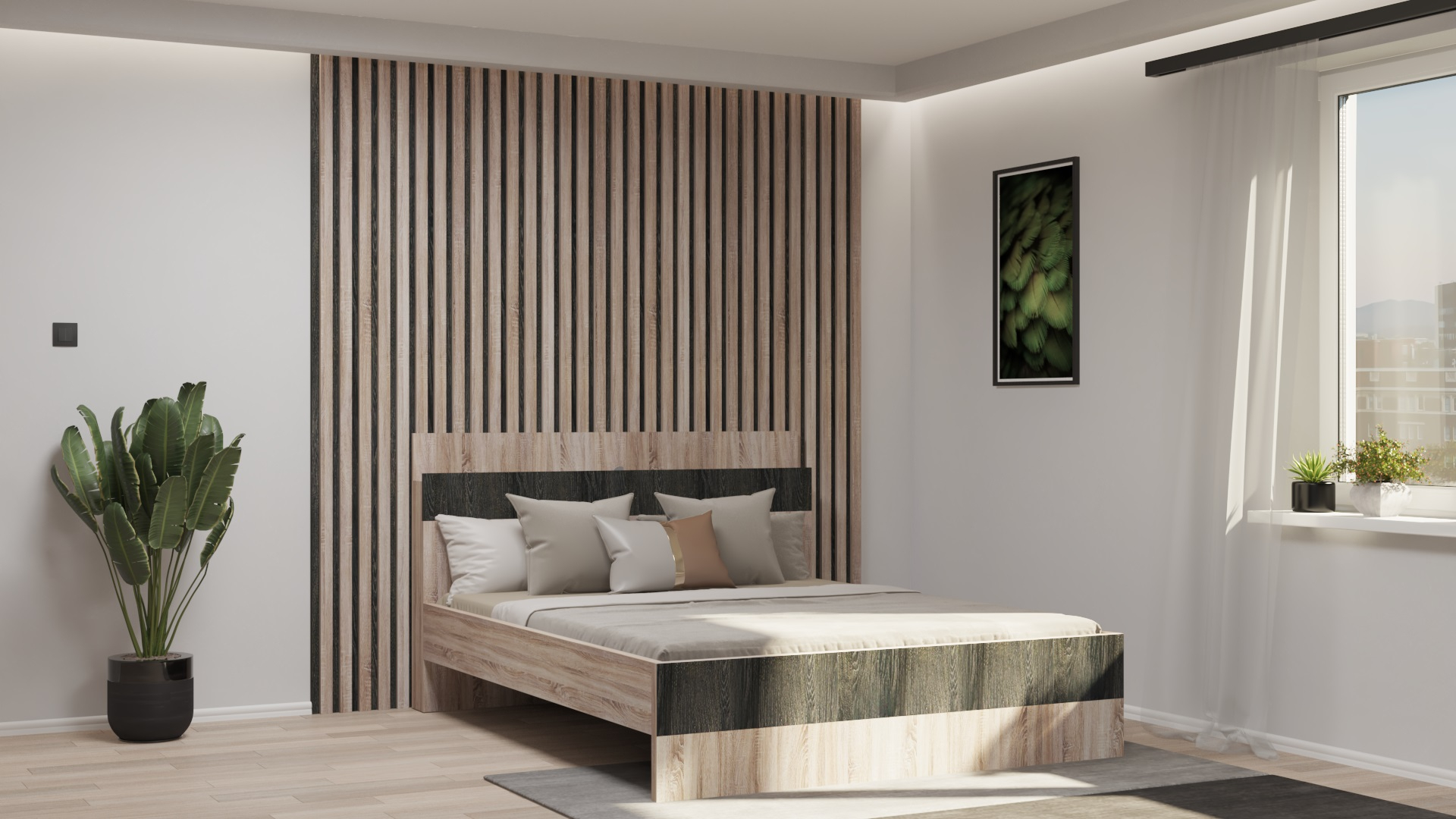 Corpus Tritón Falpanel 90 x 30 cm Lap: Sonoma Léc: Trüffel