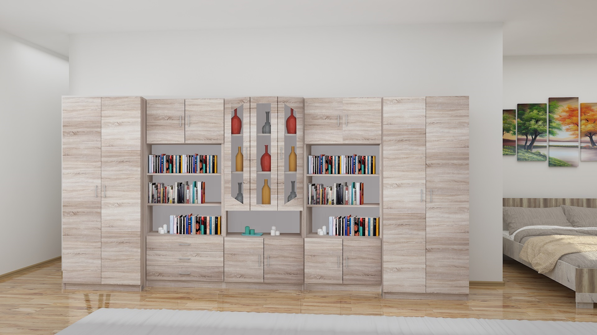 Corpus UNI Viktória 400 cm Sonoma