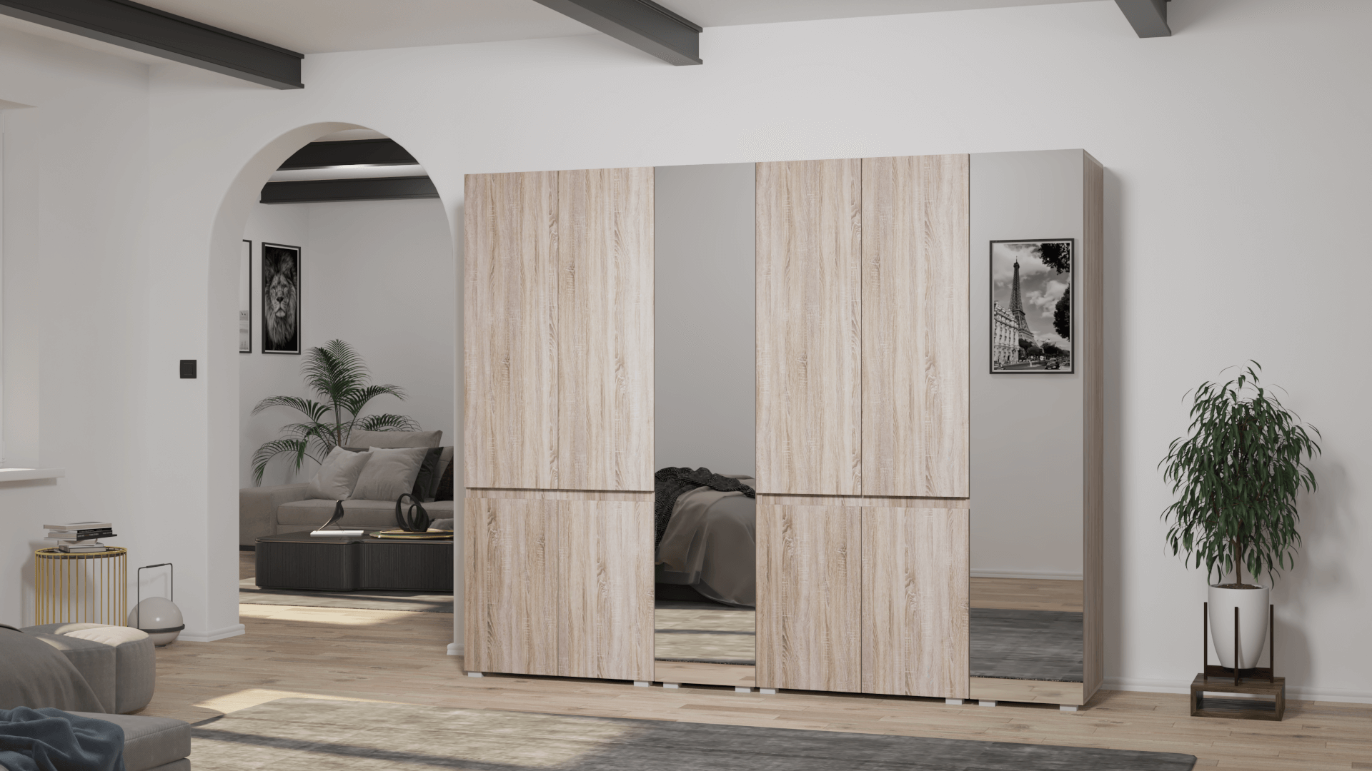 Corpus Vektor 14 Tükrös 240 cm Sonoma