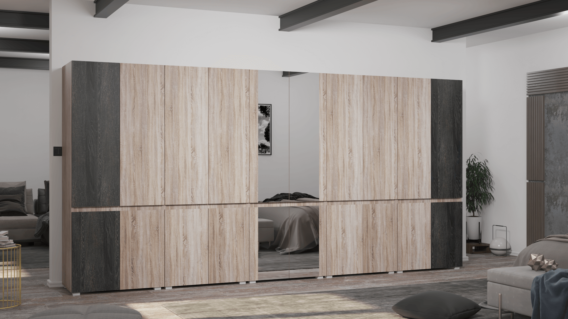 Corpus Vektor 26 Tükrös 400 cm Sonoma-Canterbury