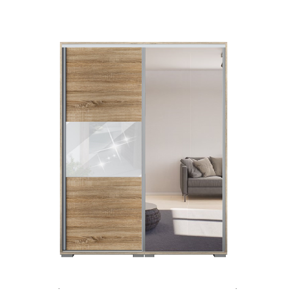 Dager tolóajtós gardrób 160 cm Vállfás-3 Polcos