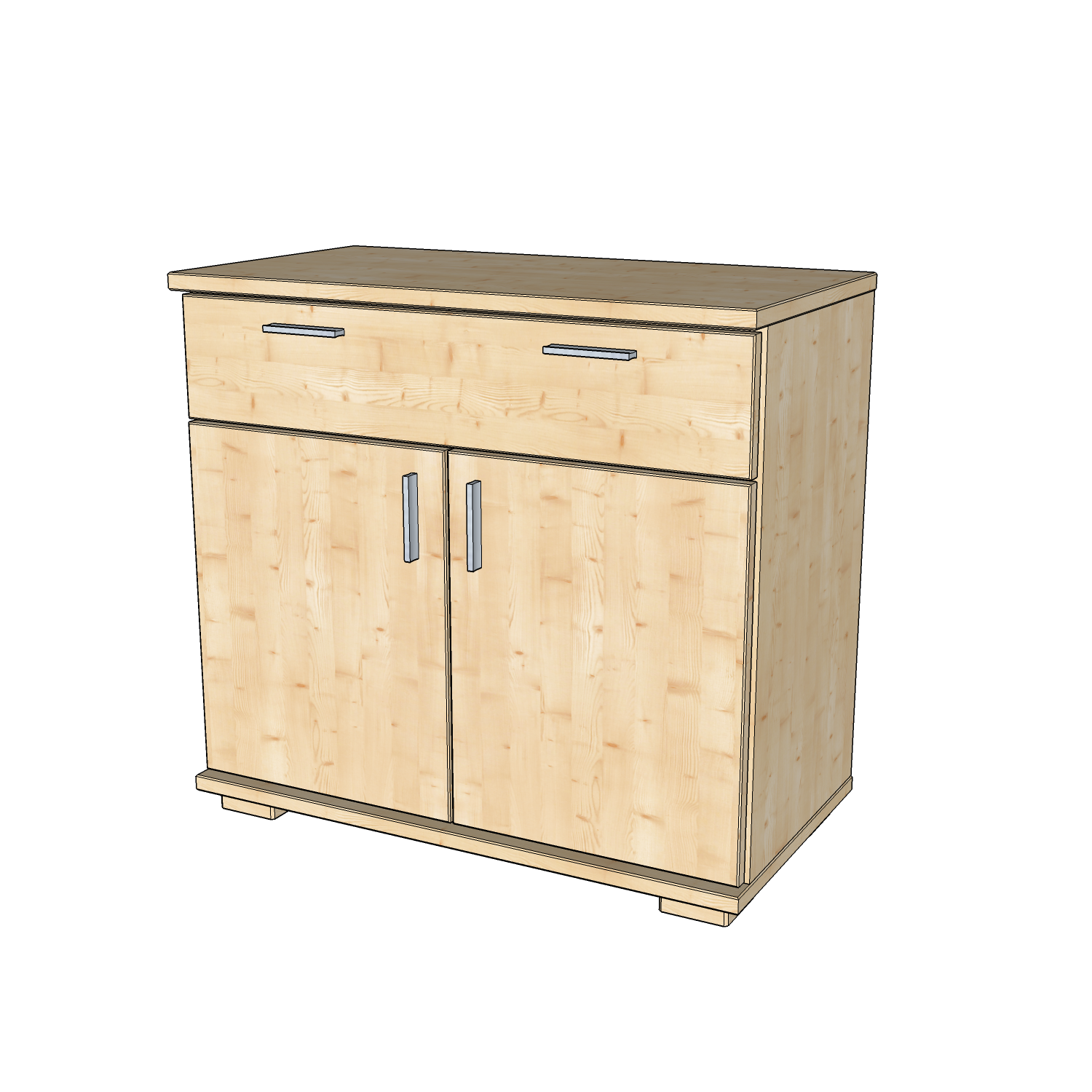 Nobis 1 nagyfiókos 2 ajtós komód