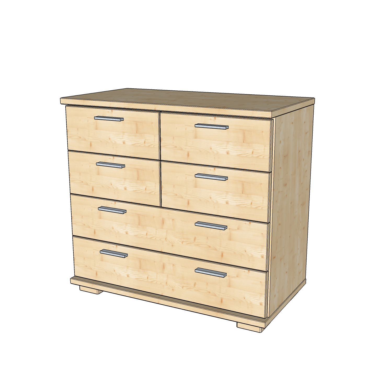 Nobis 2 nagyfiókos 4 kisfiókos komód