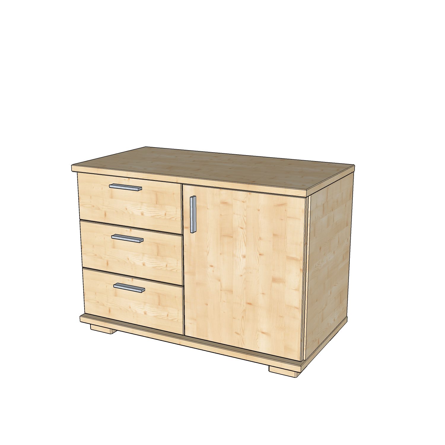 Nobis 3 kisfiókos 1 ajtós komód