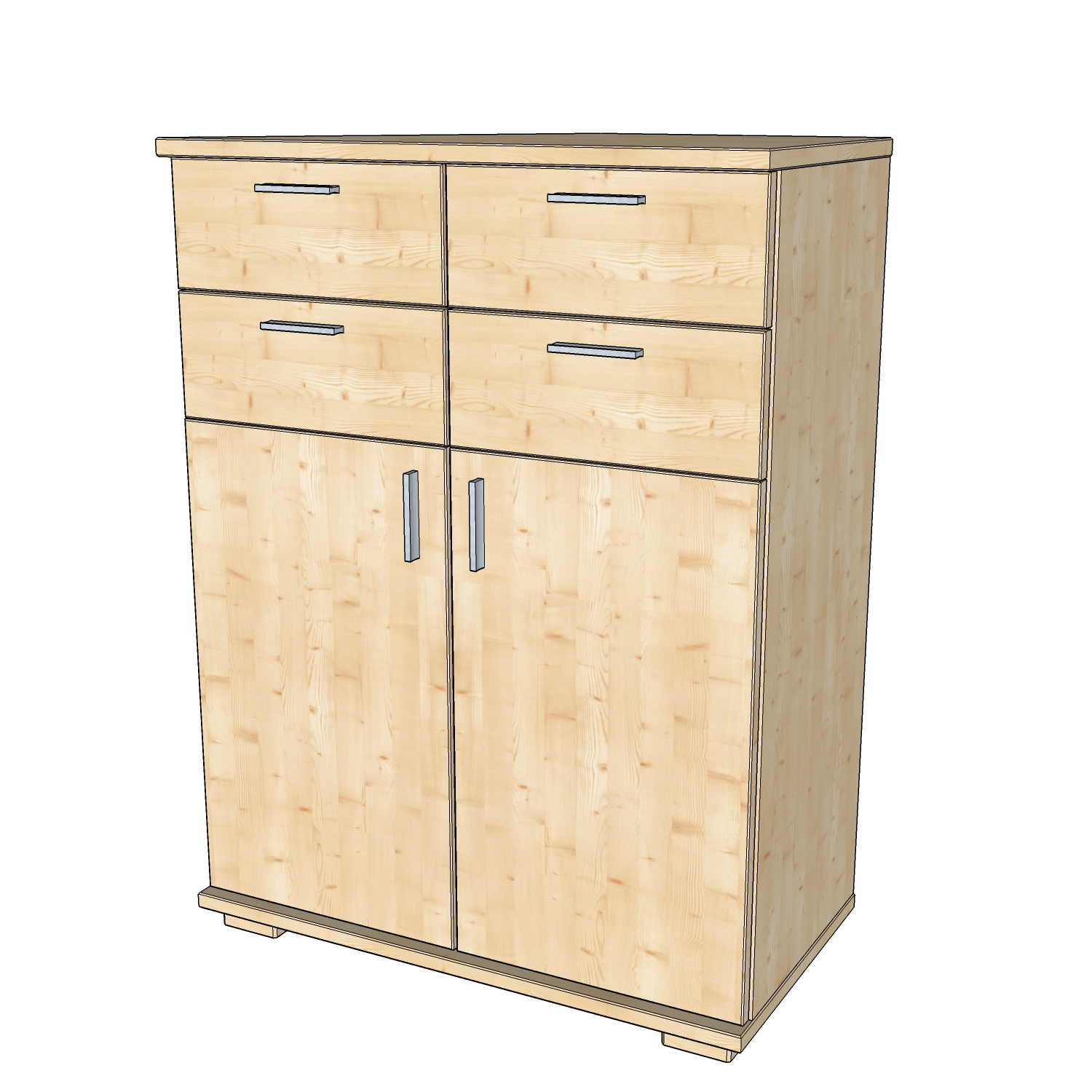 Nobis 4 kisfiókos 2 alsó ajtós komód