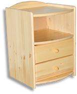 ZSOLT 2 fiókos nyitott éjjeliszekrény